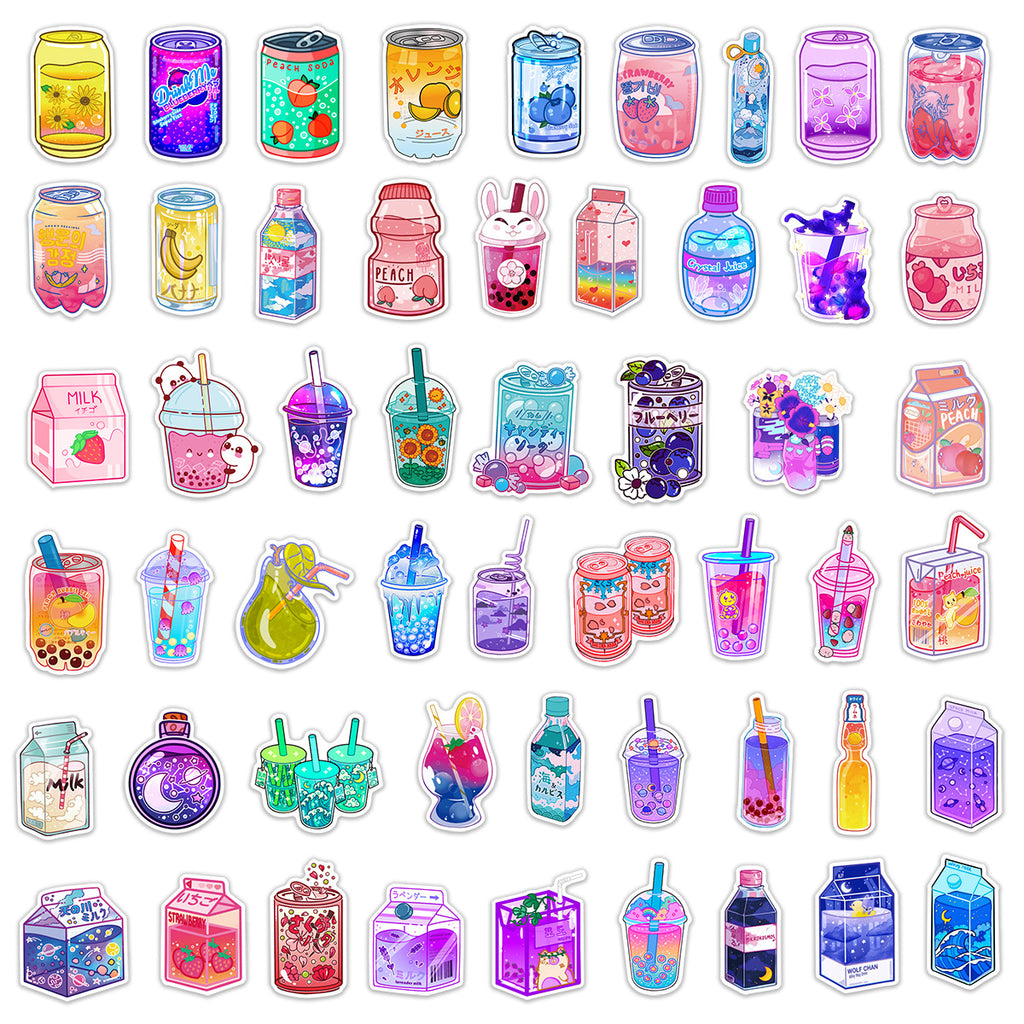 Cartoon Cute Instagram Style Drink Graffiti Stickers