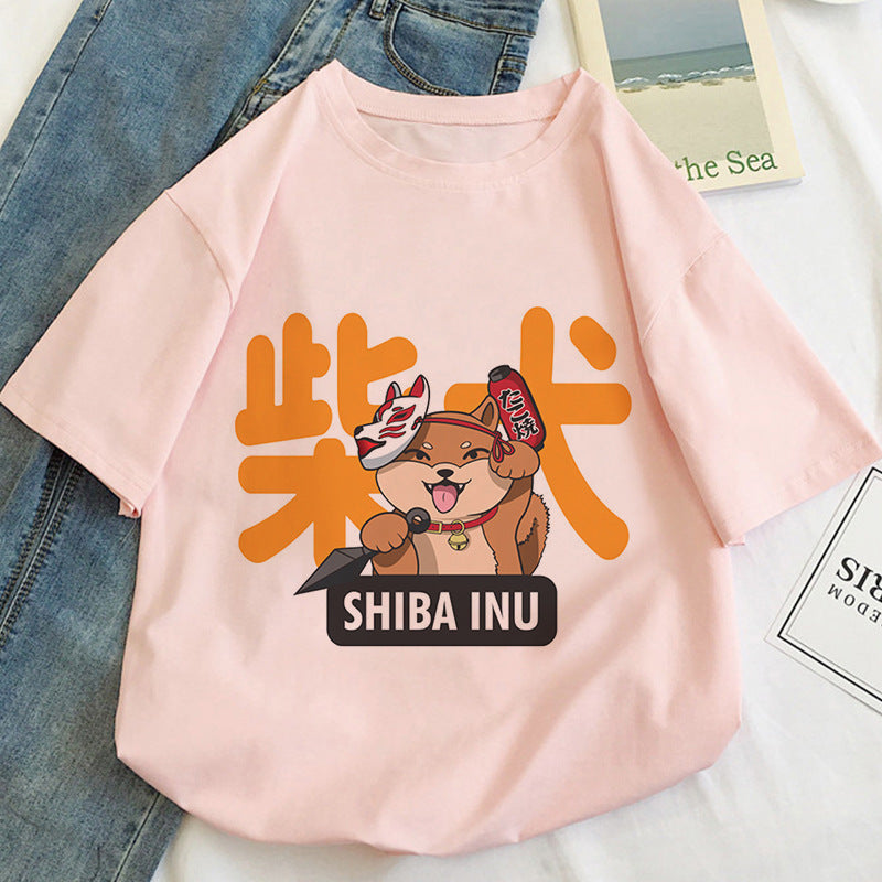 Cat Kawaii Cartoon Pattern T-shirt