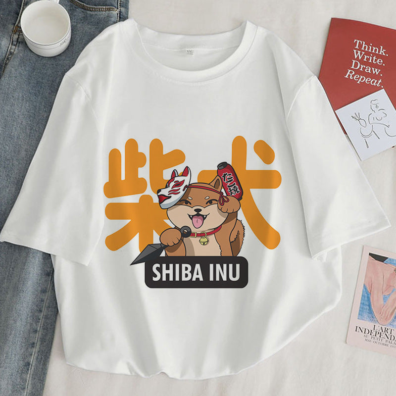 Cat Kawaii Cartoon Pattern T-shirt