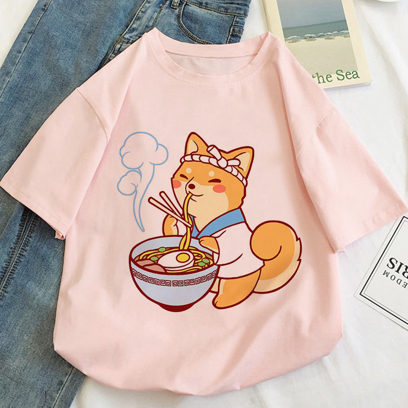 Cat Kawaii Cartoon Pattern T-shirt