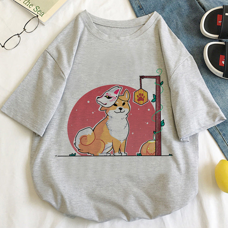 Cat Kawaii Cartoon Pattern T-shirt